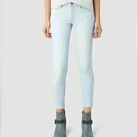 NWT All Saints Mast Cropped Light Wash Jeans - Picture 3 of 7
